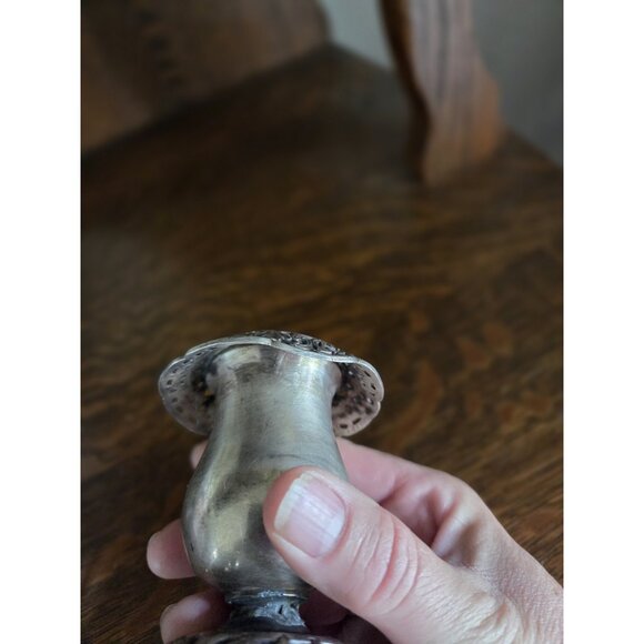 Vintage Filagree Silver Plate candle holder Stick patent No 72883 Hallmark - Picture 4 of 11